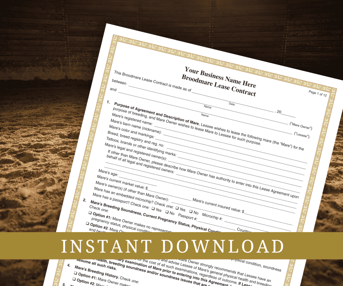Broodmare Lease Agreement Equine Legal Solutions broodmare-lease-agreement-equine-legal-solutions