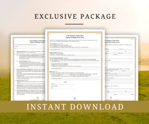 Professional Equine Training Agreement Package